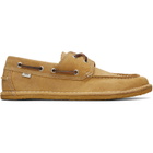 AMI Paris Beige Cow Leather Boat Shoes
