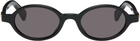 Bottega Veneta Black Classic Oval Sunglasses