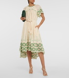 Zimmermann Raie embroidered cotton midi dress