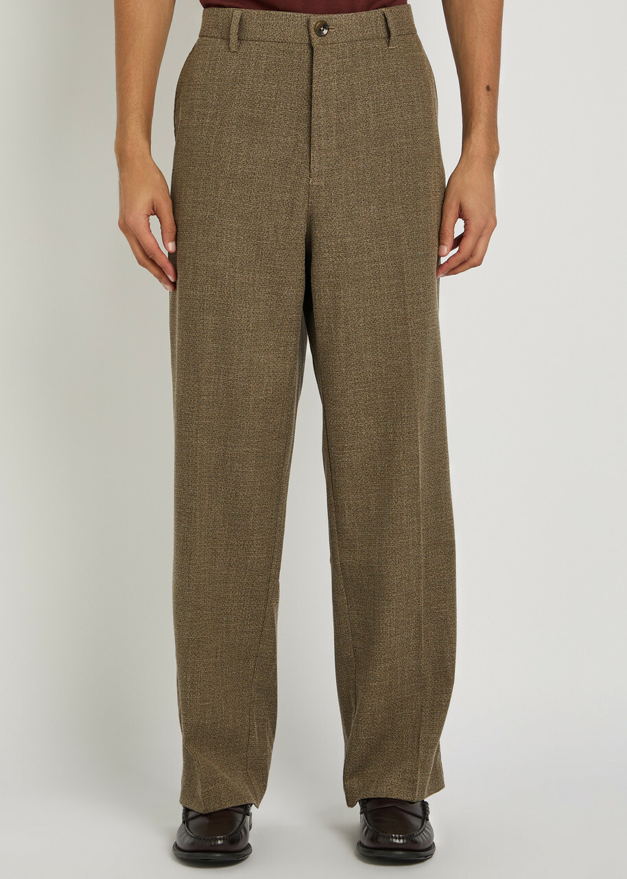 Les Deux Randall Straight-leg Woven Trousers Khaki