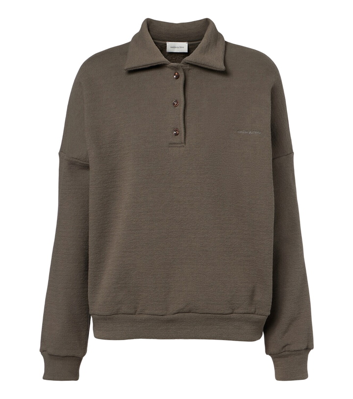 Photo: Magda Butrym Cotton-blend fleece polo sweater