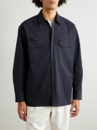 Ghiaia Cashmere - Cotton-Twill Shirt - Blue