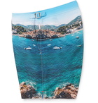 Orlebar Brown - Stuart Cantor Bulldog Mid-Length Printed Swim Shorts - Blue