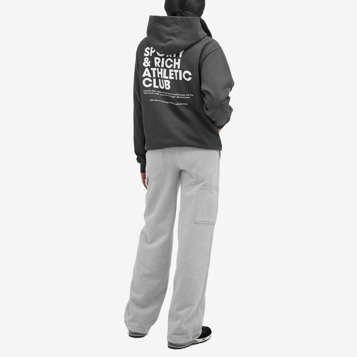 Sporty & Rich Exercise Often Hoodie in Faded Black
