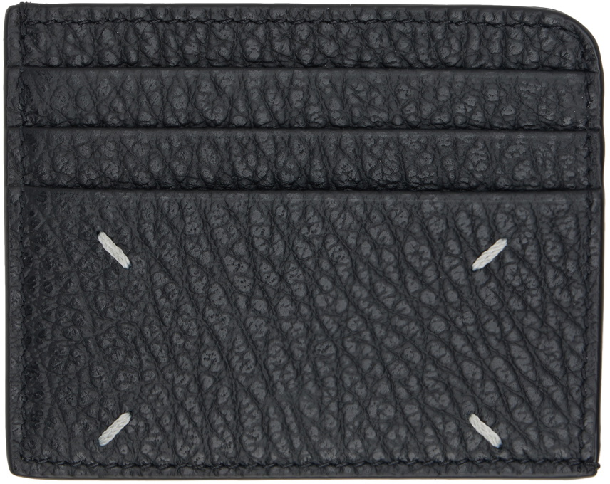 Maison margiela black discount four stitches card holder