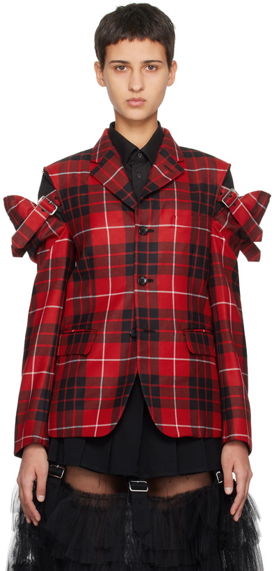 Photo: Black Comme des Garçons Red Check Blazer
