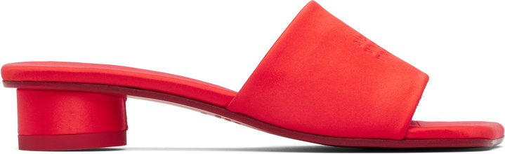 Photo: MM6 Maison Margiela Red Anatomic Numeric Heeled Sandals