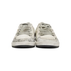 Golden Goose White and Brown Snake Ball Star Sneakers