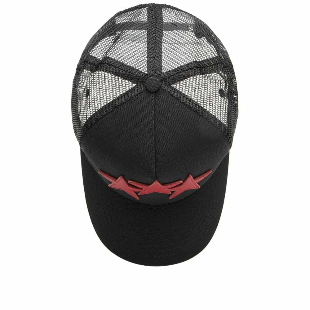 Amiri 3 Star Trucker Hat In Black Red Amiri