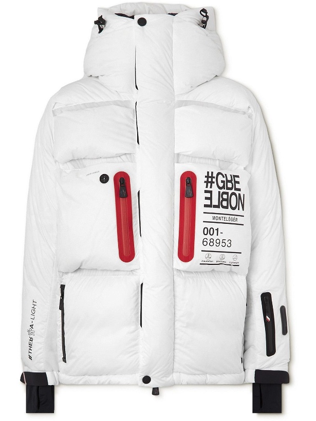 Photo: Moncler Grenoble - Monteleger Logo-Print Quilted Shell Down Jacket - White