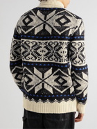 NN07 - Winston 6476 Fair Isle Wool Rollneck Sweater - Neutrals