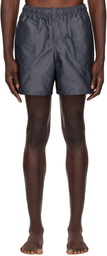 Saturdays NYC Navy Talley Iridescent Swim Shorts