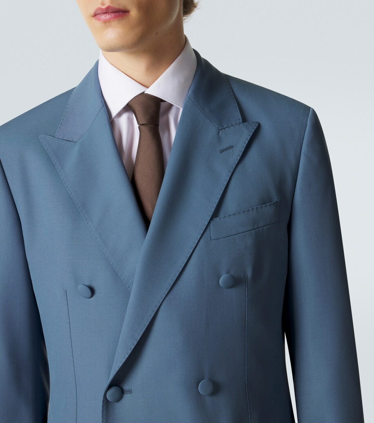 Dolce&Gabbana Double-breasted wool poplin suit jacket