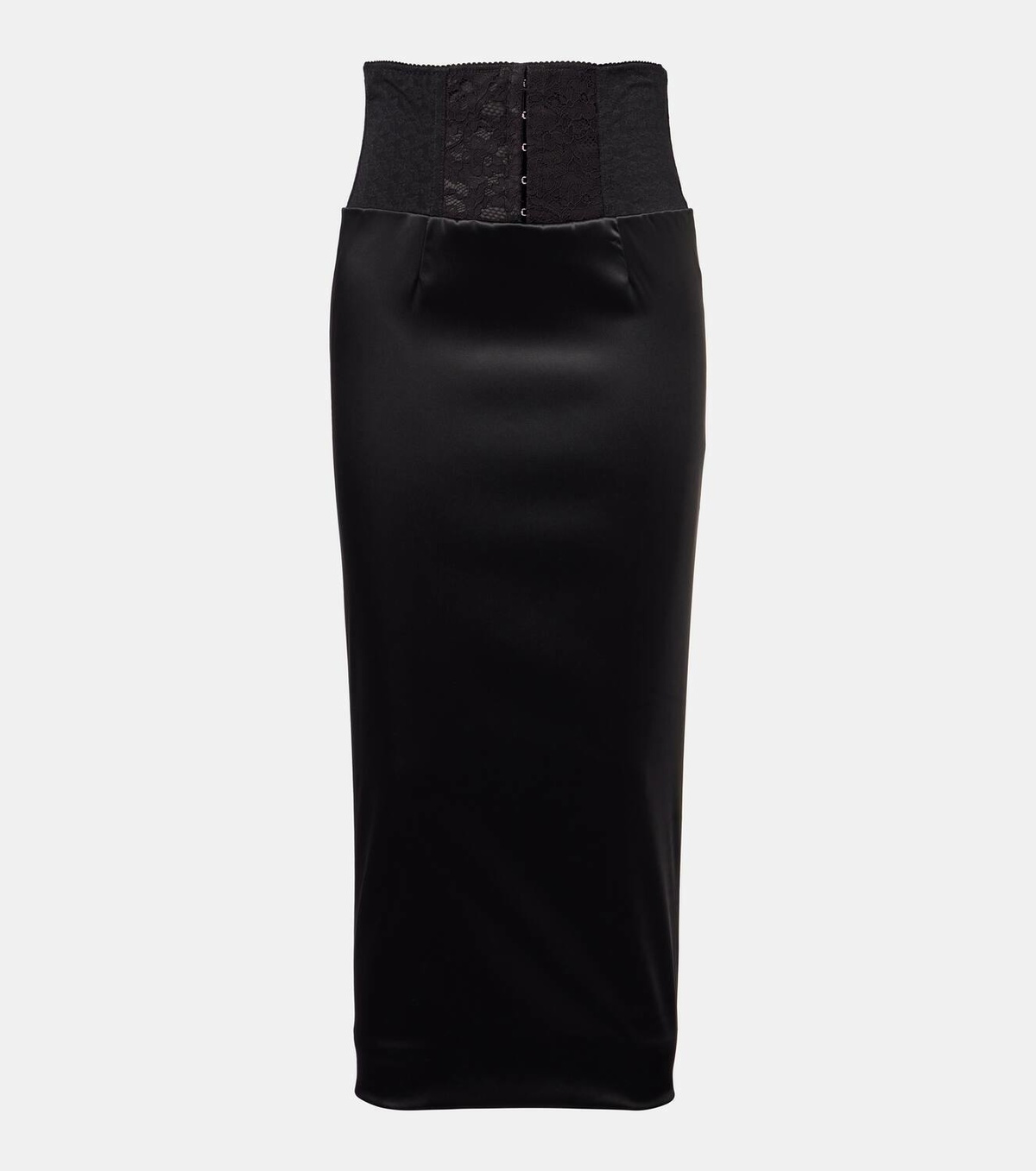Dolce&Gabbana Corset satin midi skirt
