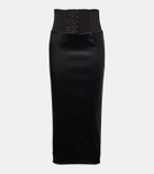 Dolce&Gabbana Corset satin midi skirt