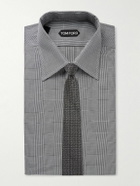 TOM FORD - Prince of Wales Checked Cotton-Poplin Shirt - Gray