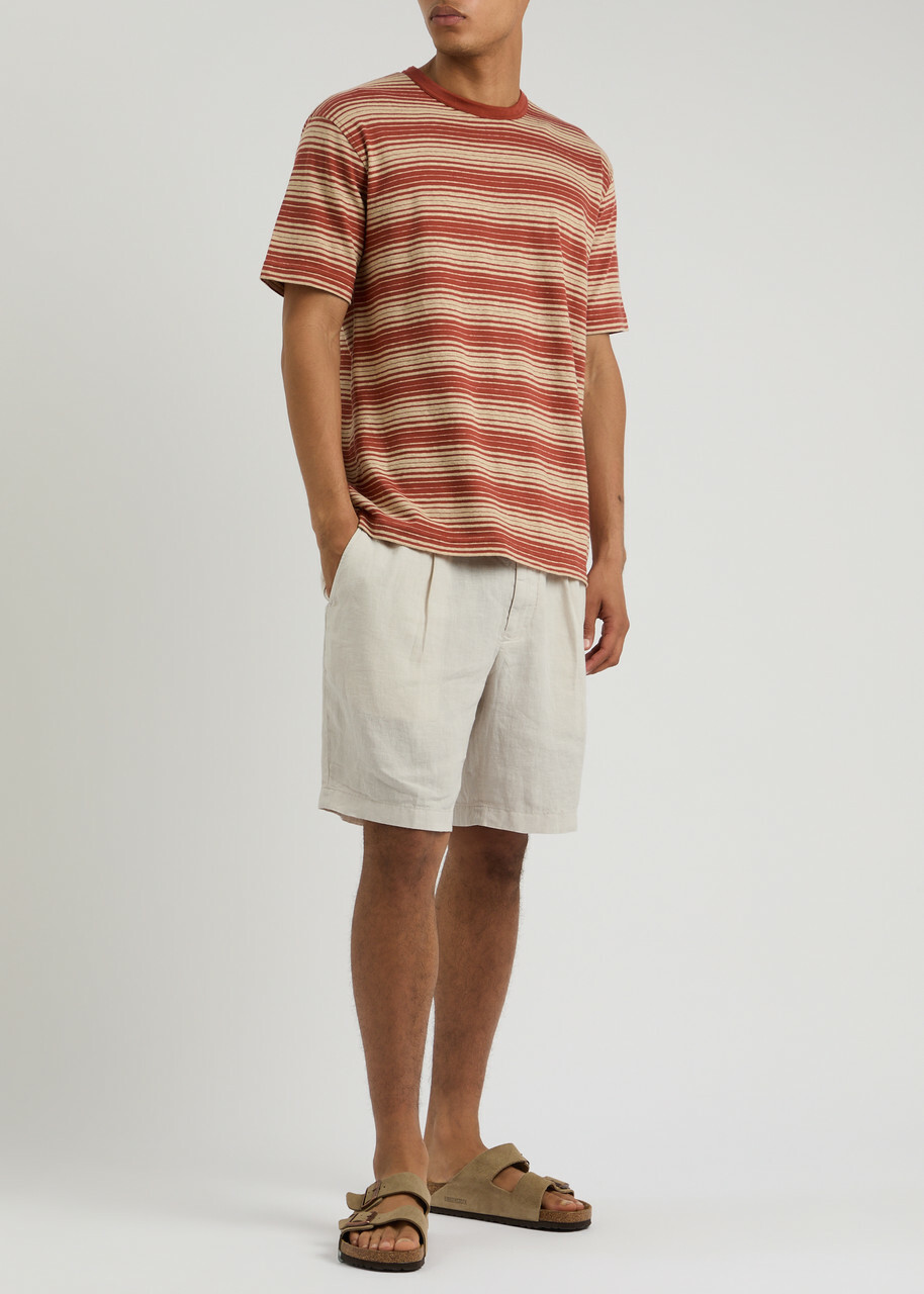 Rag & Bone Elliot Linen Shorts Ecru