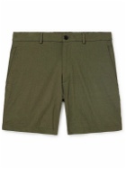 Theory - Curtis 7&quot; Straight-Leg Good Linen Shorts - Green
