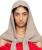 GANNI Beige Soft Wool Balaclava