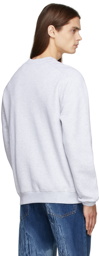 MSGM Grey Micro Logo Sweatshirt