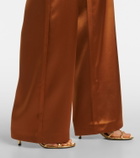 Galvan Sister Moon satin wide-leg pants
