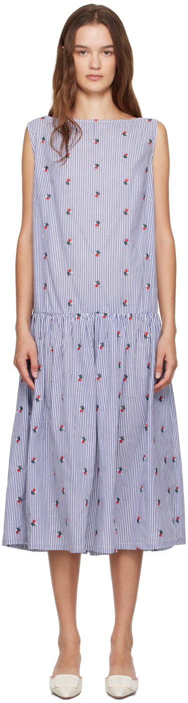 Caro Editions Blue Sonya Midi Dress