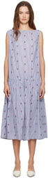 Caro Editions Blue Sonya Midi Dress