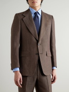 Husbands - Wool and Linen-Blend Twill Suit Jacket - Brown