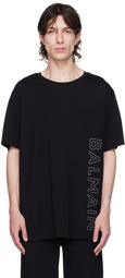 Balmain Black Embossed T-Shirt