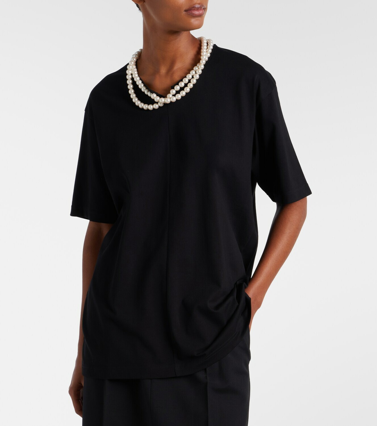 Junya Watanabe Oversized embellished cotton T-shirt