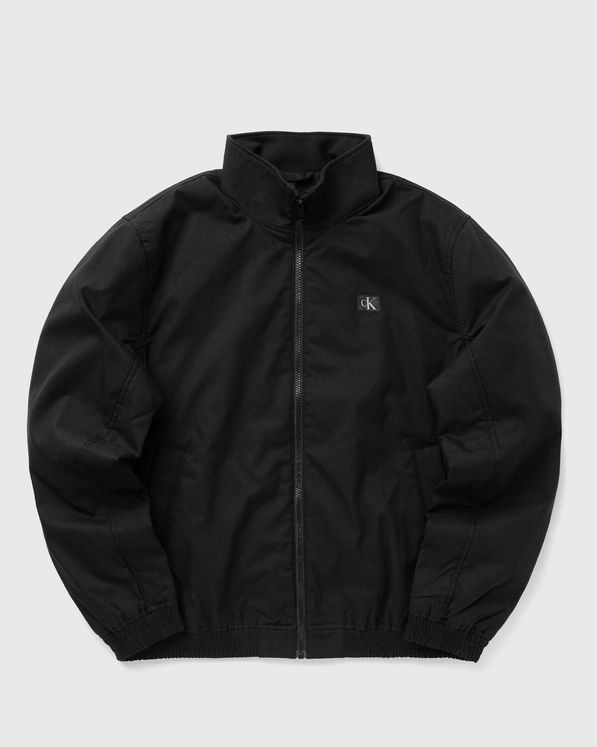 Calvin Klein Jeans Cotton Nylon Canvas Harrington Black Shell Jackets
