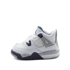 Air Jordan Men's 4 Retro TD Sneakers in White/Midnight Navy/Smoke Grey