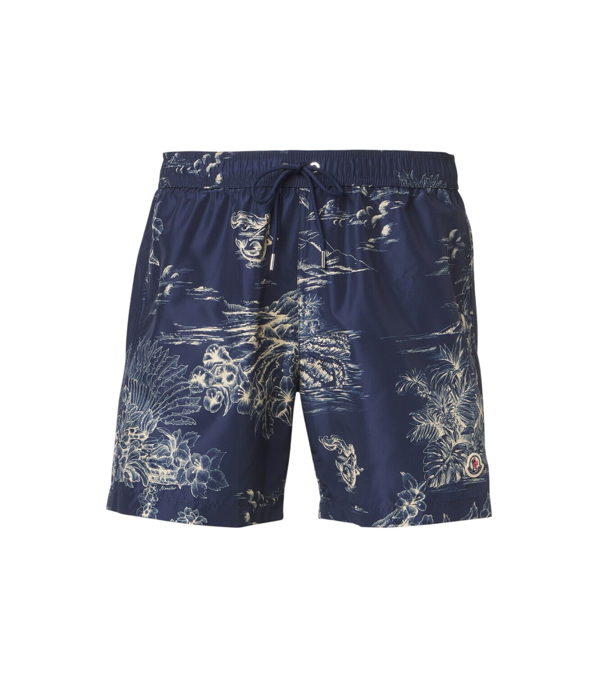 Moncler - Straight-Leg Mid-Length Logo-Appliquéd Swim Shorts
