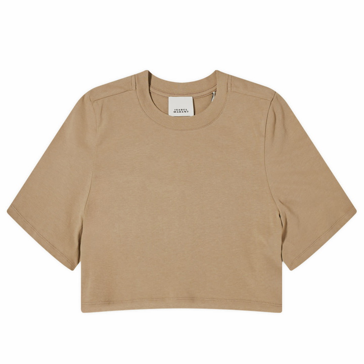 Photo: Isabel Marant Women's Zaely Cropped Tshirt in Khaki