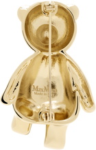 Max Mara Gold Shiny Bear Brooch