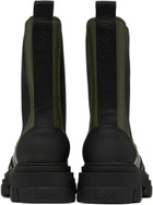 GANNI Khaki Cleated Mid Chelsea Boots