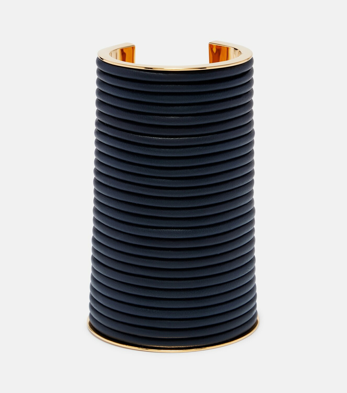 Alaïa Leather-trimmed cuff bracelet