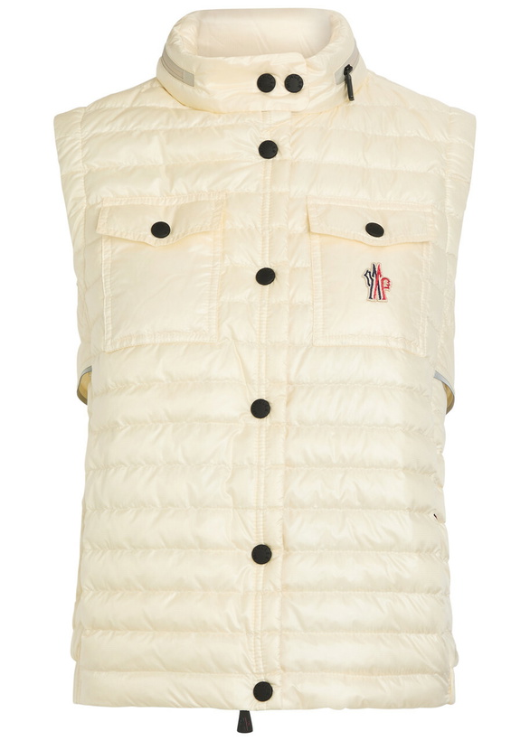 Photo: Moncler Gumiane Padded Shell Gilet Natural