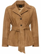 WEEKEND MAX MARA Artur Belted Suede Jacket