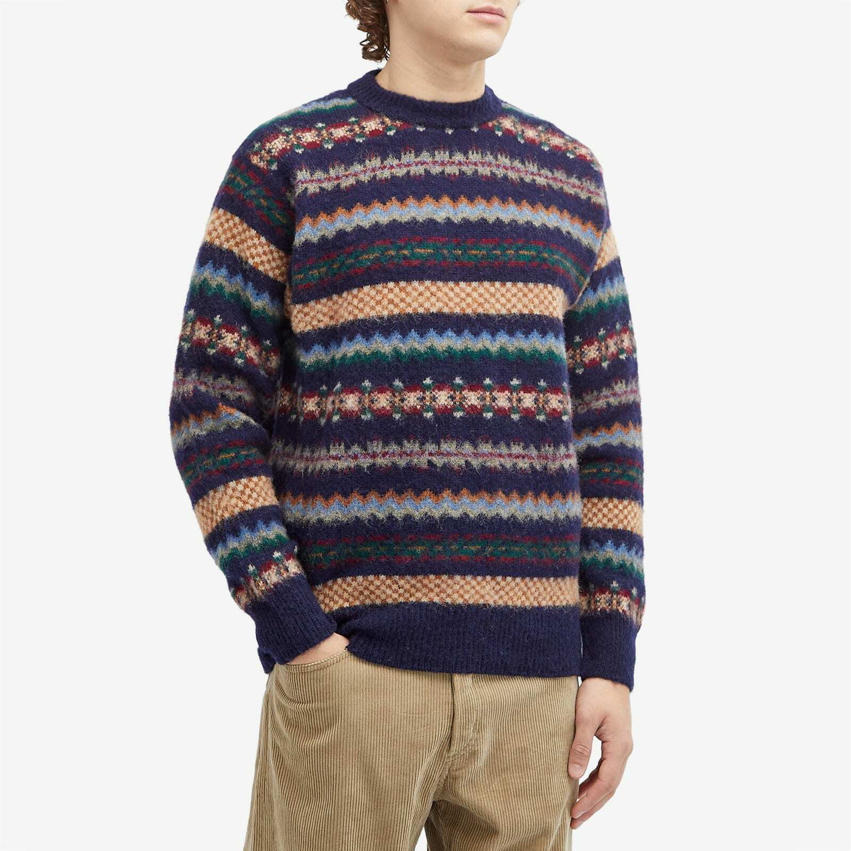 Howlin by Morrison Men's Howlin' A Woolen Wonder Fair Isle Jumper in Navy