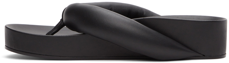 Jil Sander Black Oversize Flip Flop Sandals