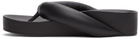 Jil Sander Black Oversize Flip Flop Sandals