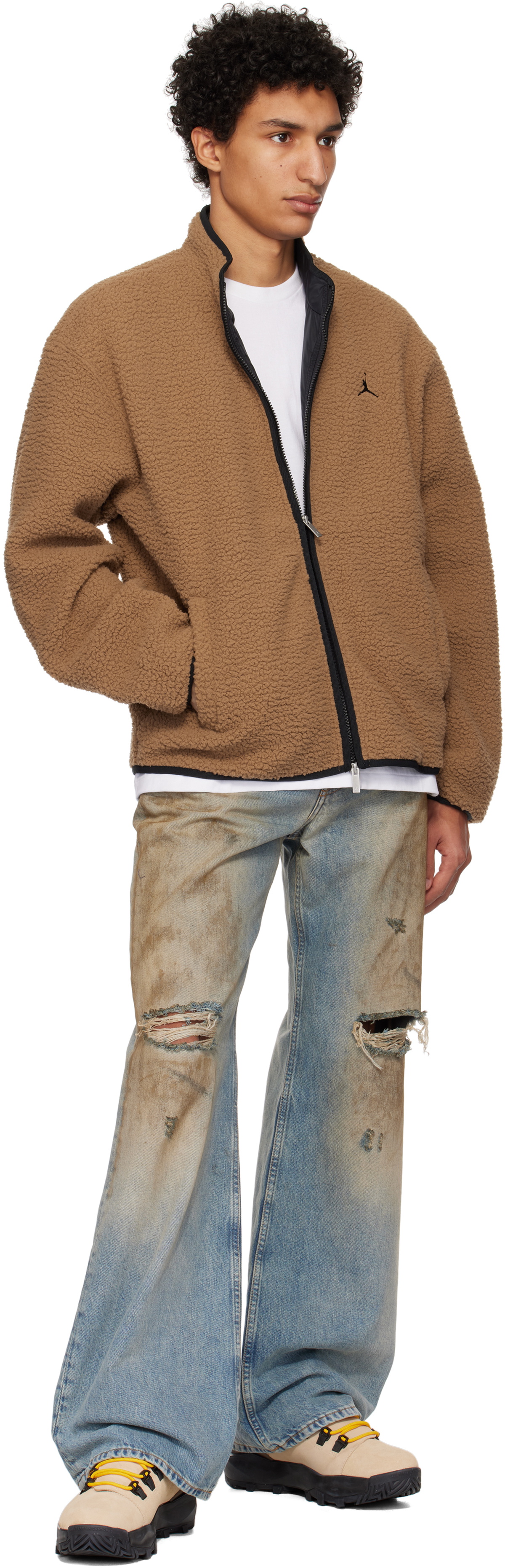 Nike Jordan Brown High-Pile Fleece Jacket