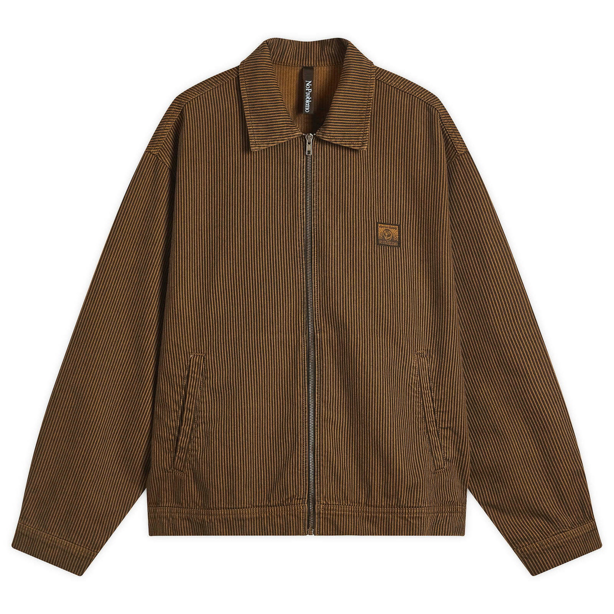 No Problemo Men's Striped Nayoko Jacket in Brown