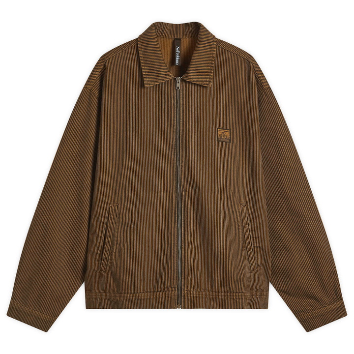 Photo: No Problemo Men's Striped Nayoko Jacket in Brown