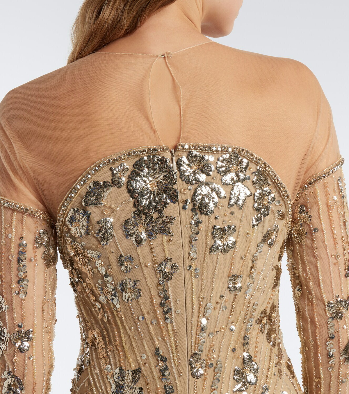 Georges Hobeika Embellished tulle gown