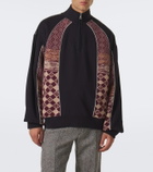Dries Van Noten Cotton and wool half-zip sweater
