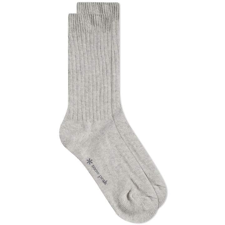 Photo: Snow Peak Men's Recycled Cotton Sock in Medium Grey