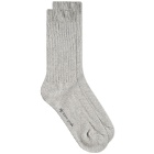 Snow Peak Men's Recycled Cotton Sock in Medium Grey