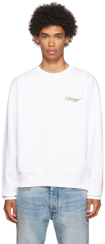 Photo: Kenzo White Poppy Sweatshirt